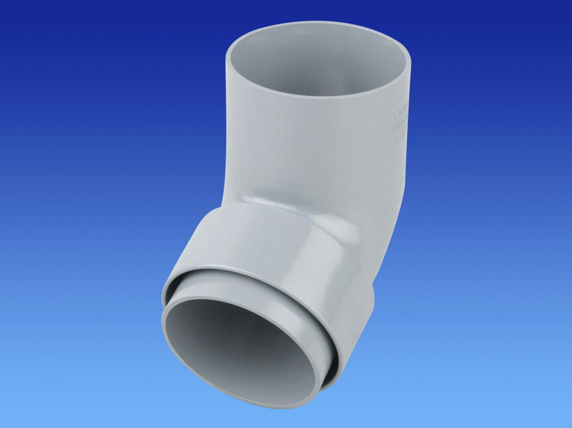Wavin OSMA Roundline Downpipe Offset Bend (Spigot) Grey 0T026g