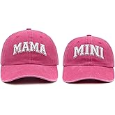 Wodeal 2PCS Mommy and Me Baseball Cap for Mom Girl, Mom Daughter Matching Gifts for Mother and Baby, Mama and Mini Hats