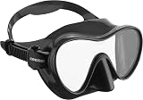 Cressi F1 Frameless Diving Mask Anti-Fog Tempered Glass Silver Black One Size view 2