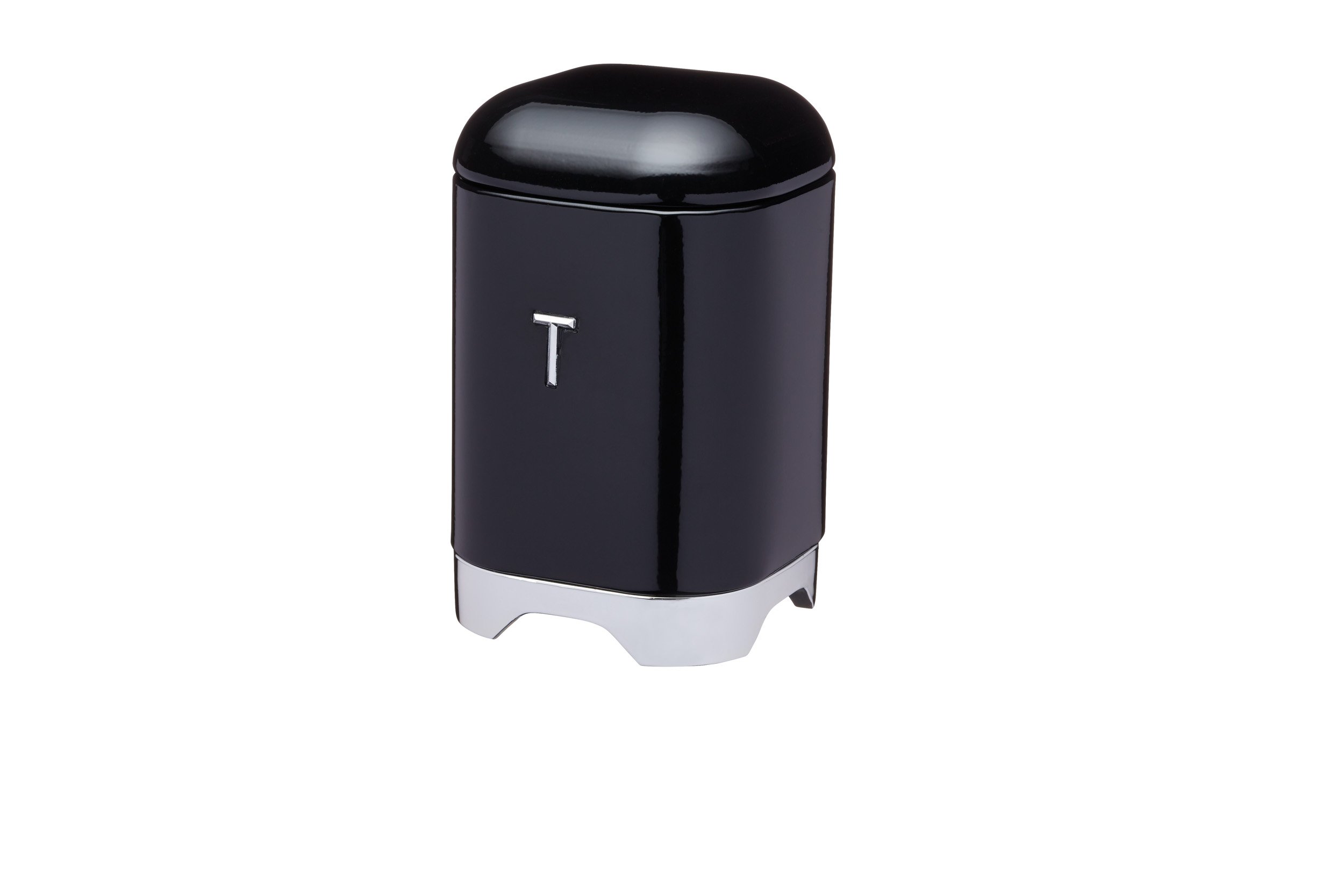KitchenCraft Lovello Tea Caddy, 11 x 19 cm (4.5" x 7.5") - Midnight Black — image 1
