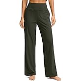 Soothfeel Wide Leg Pants for Women Petite/Regular/Tall High Waist Stretch Yoga Work Dress Lounge Sweatpants with Pockets