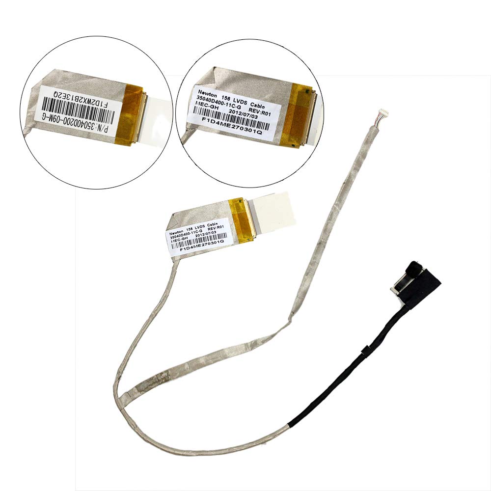 Gintai LCD LVDS Cable Replacement for HP Compaq Presario CQ58 650 655 Series 35040D000-H6W-G 35040D100-H0B-G 35040D300-GY0-G 35040D400-11C-G 686256-001 689690-001