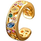Grmpt Colorful Cubic Zirconia Ring for Women
