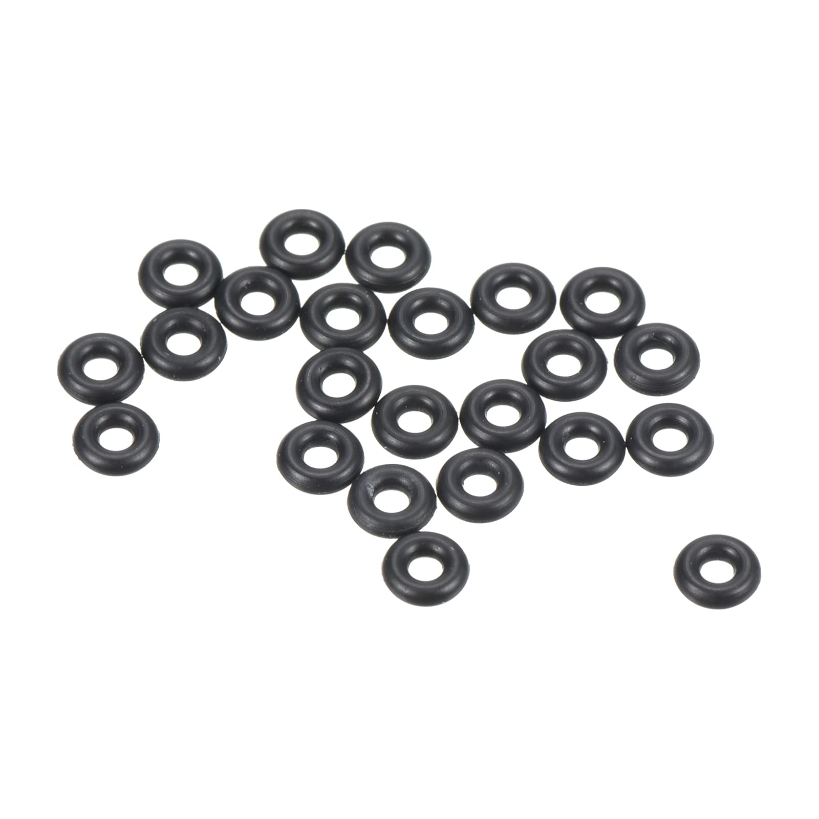 PATIKIL Nitrile Rubber O-Rings 4mm OD 2mm ID 1mm Width, 100 Pcs Metric Sealing Gasket for Faucet Plumbing Automotive Repair, Black