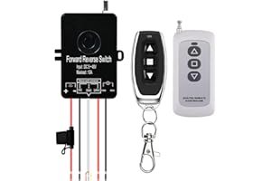 IDEALWIN Waterproof Forward Reverse Remote Control Switch up to 168 FT,DC 5V to 48V /10A,Linear Actuator Controller for All Linear Motion actuators, Compatible with Truck, ATV and SUV Winch Wireless System