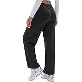 Uyvora Cargo Sweatpants for Women High Waisted Wide Leg Cargo Pant Baggy Elastic Thicken with 6 Pockets