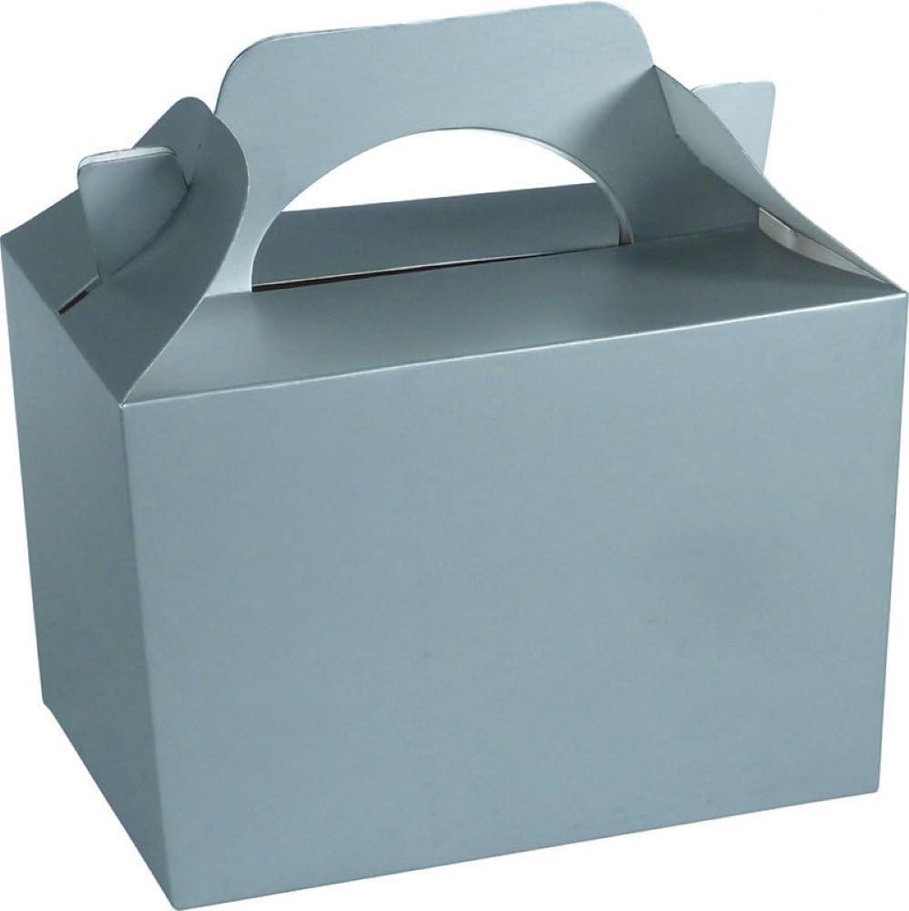 Lotus 50-Pack Kids’ Party Favor Boxes - Stylish Silver Treat Containers for Birthdays Halloween & Fun Celebrations