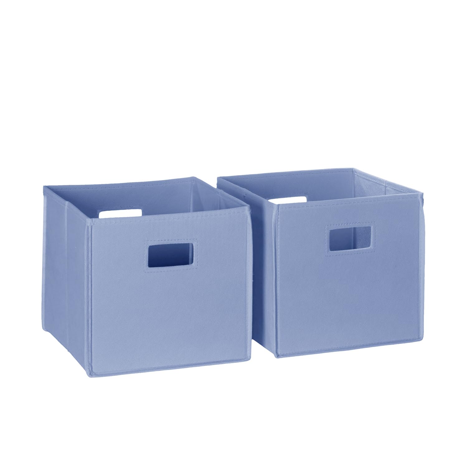 Photo 1 of RiverRidge Kids 2pc Fabric Collapsible Storage Cube Organizers with Handles for Playroom Organization - Periwinkle Blue