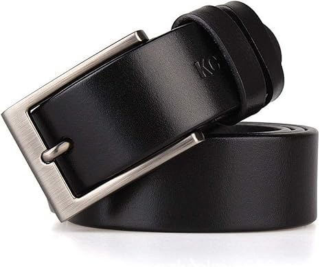 Amazon Co Jp Knlang レザーピンバックルベルトカジュアルファッションメンズベルト 色 黒 ホーム キッチン