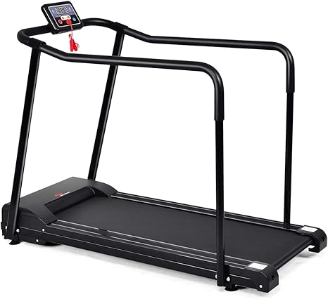 Goplus Electric Recovery Treadmill, Jogging Walking Machine for Seniors Elders, with Extra-Long Handles