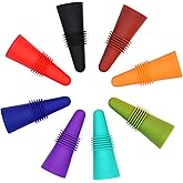 Wine Stoppers Beverage Bottle Sealer Soft Silicone Wine Bottle Stoppers Corks with Grip Top for Keeping Wine Champagne Fresh,