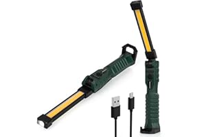 HOODINK LED Work Light Rechargeable 2000mAh Battery Portable Flashlight with Magnetic Base 7 Modes Rotate Mechanic Light for Car Repairing, Working, Camping, Under Hood, Emergency, YL3100