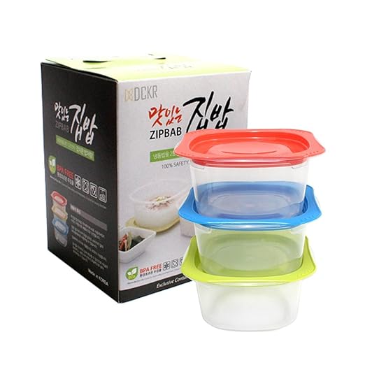 dckr Auto vapor microondas recipientes herméticos con tapas 3 ...