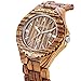 BEWELL W023A Natural Wooden Watches for Men Quartz Lightweight Wrist Watch(Red Sandalwood)