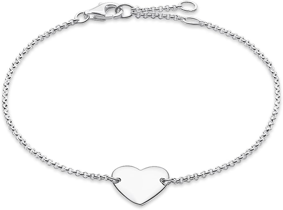 Thomas Sabo DamenArmband Glam & Soul Herz 925 Sterling Silber Länge