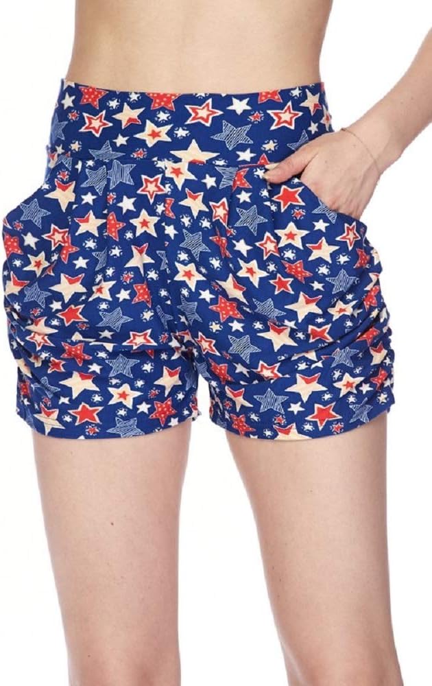 Premium Ultra Soft and Comfy Yummy Popular Print Harem Shorts with Pocket