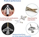 Lemiyoo Plasterboard Fixings 40 Sets 80pcs Drywall Screws Rawl Plugs Heavy Duty view 4