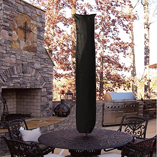 Patio Umbrella Covers Parasol Outdoor Offset Covers Waterproof Fits 7ft to 11ft Umbrellas for Market Umbrellas Large with Storage Zipper Bag, Black - Thumbnail 3