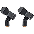 Bearstar 2-Pack Spring-Loaded Microphone Clips for Most Handheld Transmitters Less Than 4.5 cm