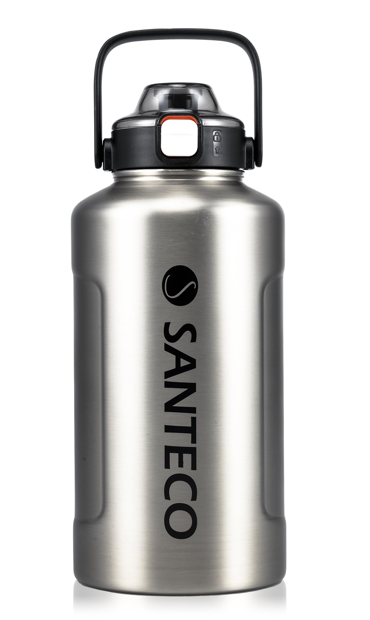 SANTECO 水筒 真空断熱 大容量 魔法瓶 保冷 保温 1900ML ストロー付き 直飲み スポーツドリンク対応 おしゃれ 広口 18／8ステンレススチール ERIE ステンレス