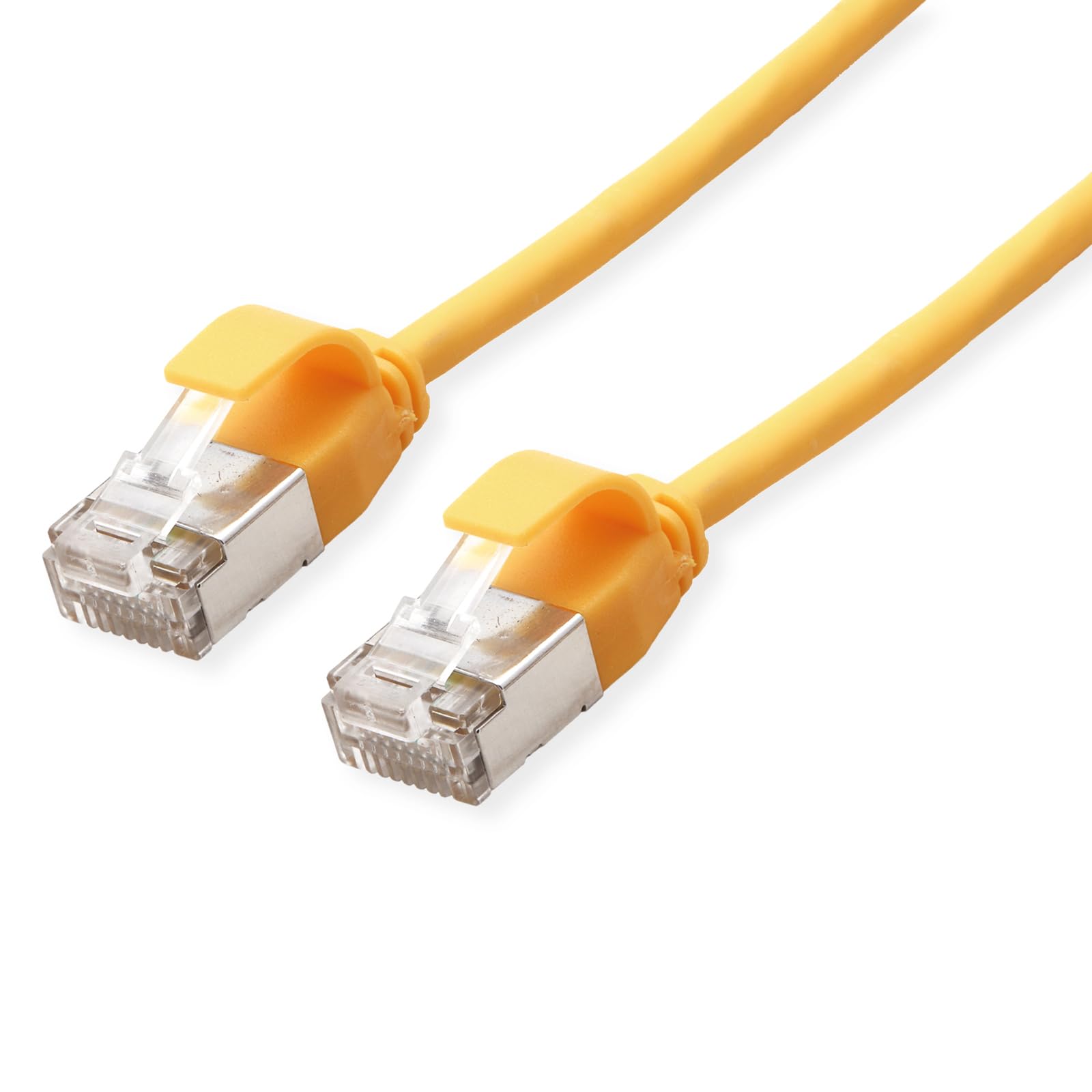 ROLINE U/FTP DataCenter Patch Cable Cat.6A (Class EA), halogen-free, slim, yellow, 1.5 m