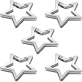 5 PCS Star Carabiner Star Keychain Clip Zinc Alloy Keychain Cute Carabiner Snap Hook Holder Outdoor Key Clip Accessory for Hook Keys and Wallet for Camping Hiking Fishing