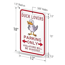 SmartSign Duck Lovers Parking Only Violators
