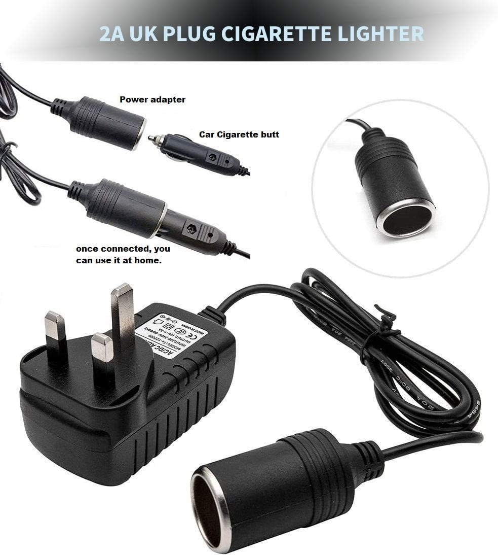 Car Plug Adapter,Car Power Inverters 240V 2A AC Mains to 12V DC Car