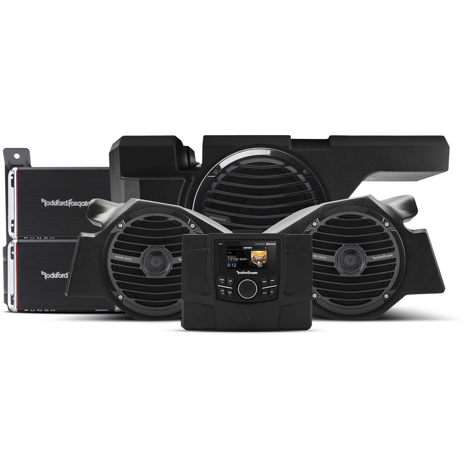 Rockford Fosgate RZR-STAGE3 600 Watt Stereo, Front Speaker and subwoofer kit for Select Polaris RZR Models