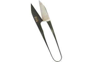 M.V. TRADING Kotobuki Traditional Japanese Thread Scissors, Black Finish with Short Blade
