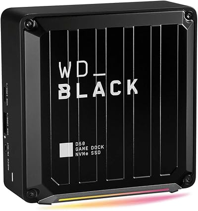 WD_BLACK D50 1TB Game Dock NVMe SSD Thunderbolt 3 RGB 3000MBs