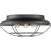 ML Lighting 3-Light Outdoor Flush Mount Matte Black