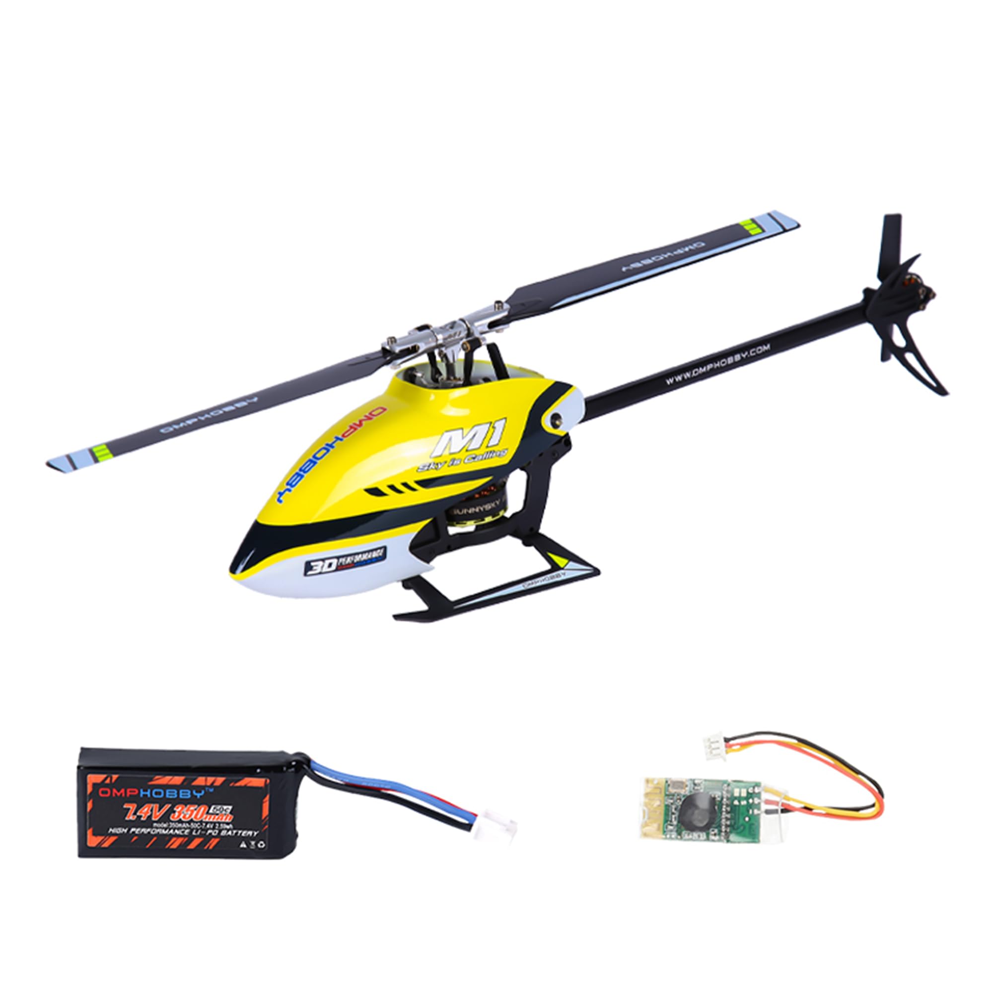 Photo 1 of OMPHOBBY M1 V1 RC Helicopter for Adults - Relaunched High-Performance 3D Remote Control Helicopters, SFHSS/DSM/S-Bus Compatible Mini Drone with Dual Brushless Motors BNF No Controller Yellow