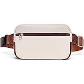 GOINSOUND Fanny Packs Belt Bag For Women Men Everywhere Small Fashion Crossbody Bags Waist Pack Vegan Leather Waterproof Cute Sling Chest Bag For Women - Beige
