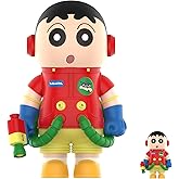 POP MART MEGA Space Molly 400%+100% Crayon Shinchan Figurines, Toys for Mordern Home Décor, Collectible Art Toy