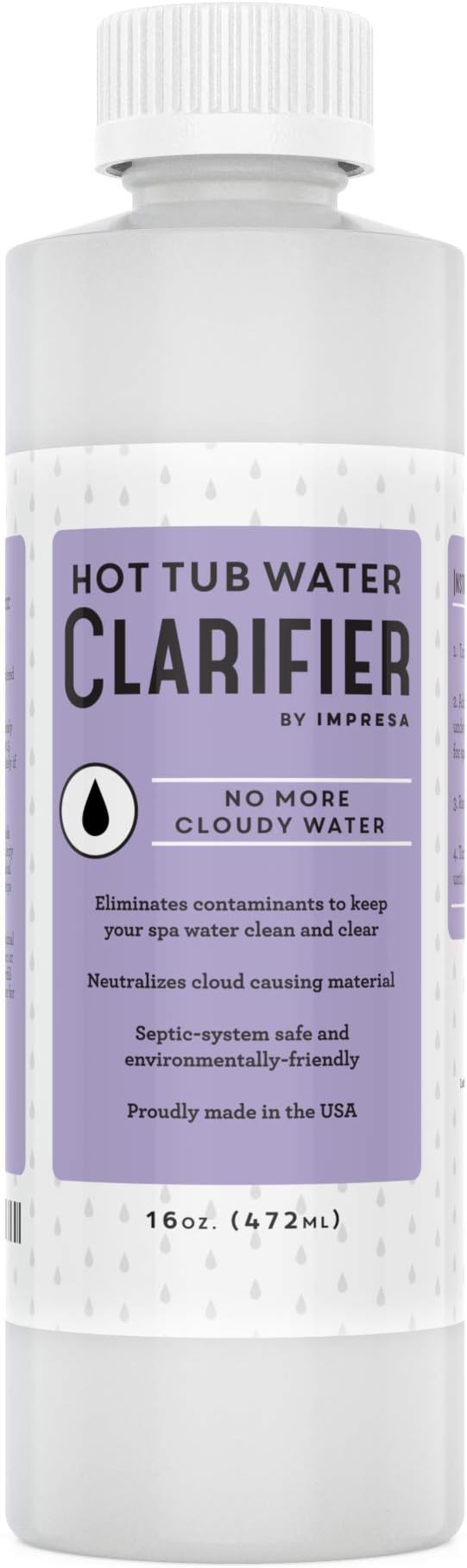 aqua living hot tubs review on Amazon Com Impresa Products Concentrated Spa Clarifier And Hot Tub Clarifier Hot Tub Water Clarifier No More Cloudy Water Chemicals Made In Usa Garden Outdoor