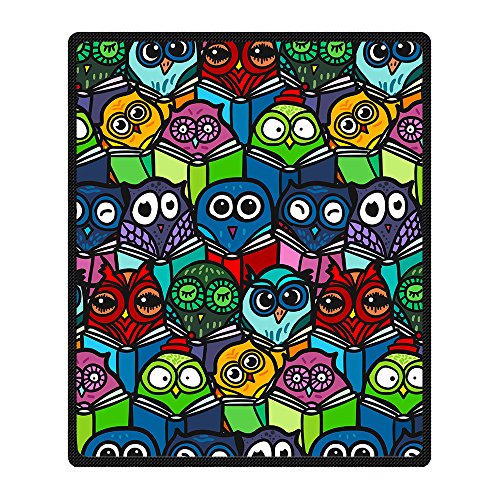 Bensor Fleece Blanket Owl Custom Blanket Super Soft Fleece Throw Blanket for Sofa or Bed 50x60 Inch (Medium)