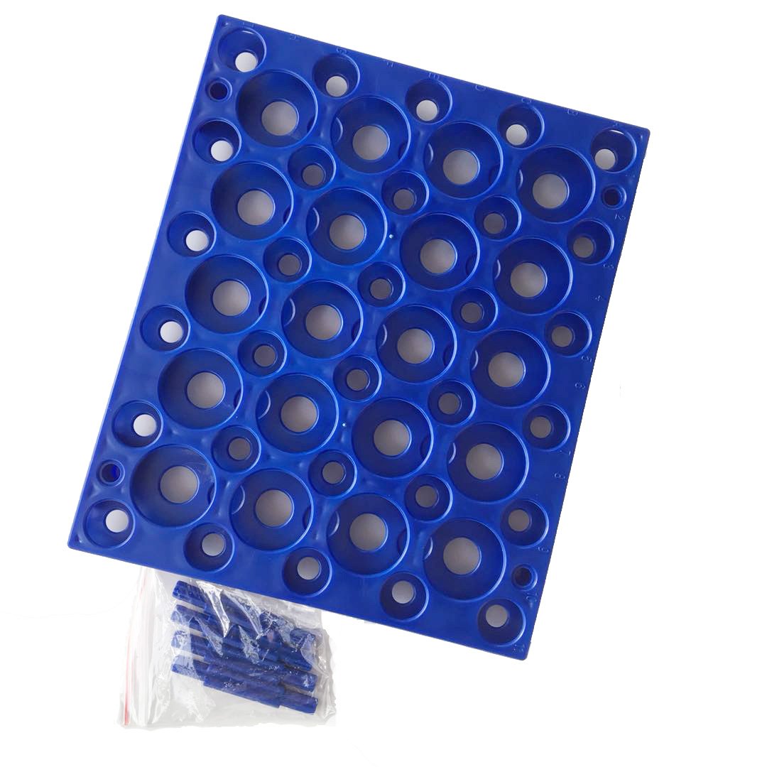 50 Well Centrifuge Tube Rack for 10ml/15ml/50ml Laboratory Plastic Tube Rack Holder(Pack of one) (Blue)