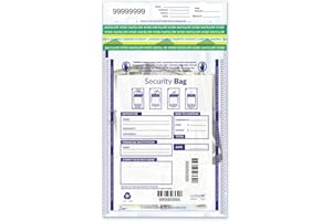 EGPCHECKS EGP Small Single Clear Pocket Bank Deposit Bag - 9 x 12-100 Bags