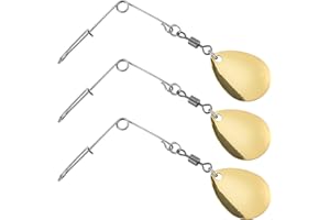 Dr.Fish 20 Pack Fishing Spinnerbait Wire with Colorado/Willow Blade Jig Spinner Lure Making Supplies Accessories Spinner Shaft Bass Crappie Panfish Lures