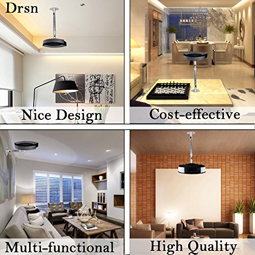 Universal Extendable Ceiling Projector Mount Height Adjustable Projection Wall&Drop Ceiling Projector Mount Silver Head 360° Rotatable Length 10.23-15.35in for Projector CCTV DVR Camera - Thumbnail 2