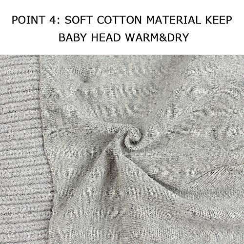 Winter Warm Knitted Baby Hat for Girls Cotton Lined Infant Toddler Girls Hat Autumn Cute Bow Classic Girls Beanie 0-6Y (Gray, M)