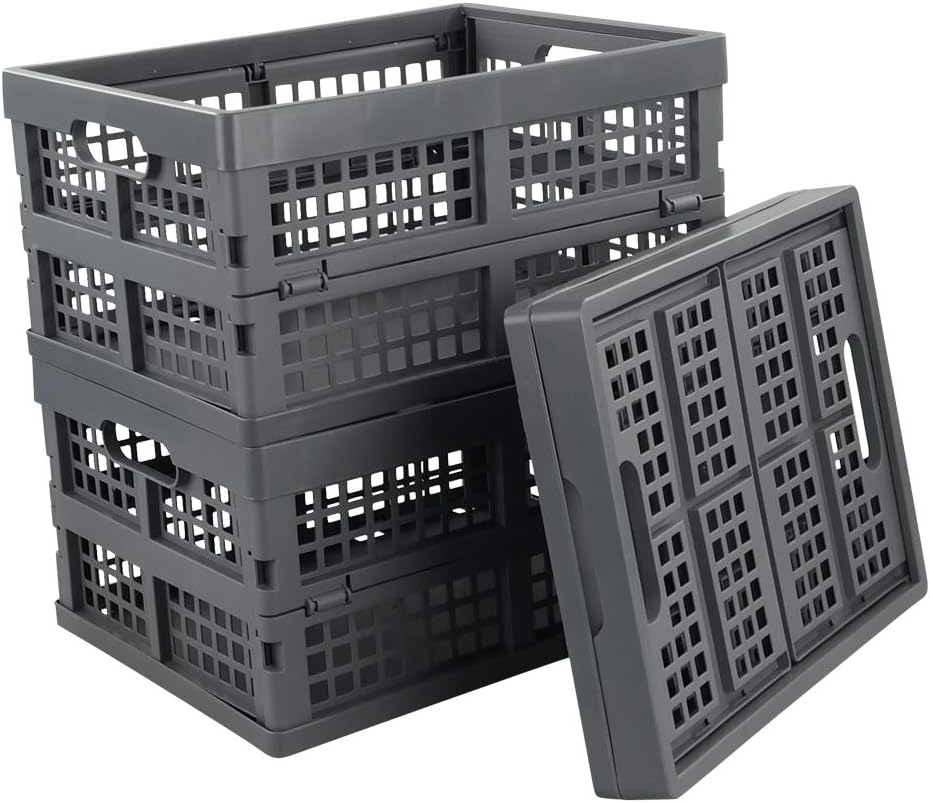 Ramddy 3-Pack White Storage Baskets, Large Plastic Organizer Bins
