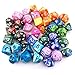 SmartDealsPro 6 x 7 Sets(42 Pieces) Double Colors Polyhedral Dice Set with Pouches for Dungeons and Dragons DND RPG MTG Table Games D4 D6 D8 D10 D12 D20 (Color 2)
