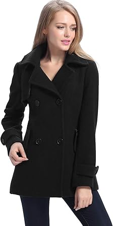 short black peacoat womens
