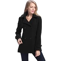 Amazon.com: BGSD Women Piper Wool Blend Hooded Short Walking Pea
