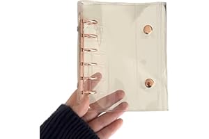 6 Rings PVC Binder Covers Water 6 Hole Punched Photo Album PVC Cover for Refillable Notebook Journal Planner Binder Cover