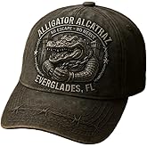 Unisex Alligator Alcatraz No Escape Print Patriotic Baseball Cap