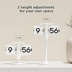 mooas Standing Height Adjustable Flip Desk Clock