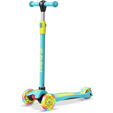 Monopattino 3 Ruote Per Bambini Con Ruote Luminose | 3-6 Anni, Rosa Graffiti